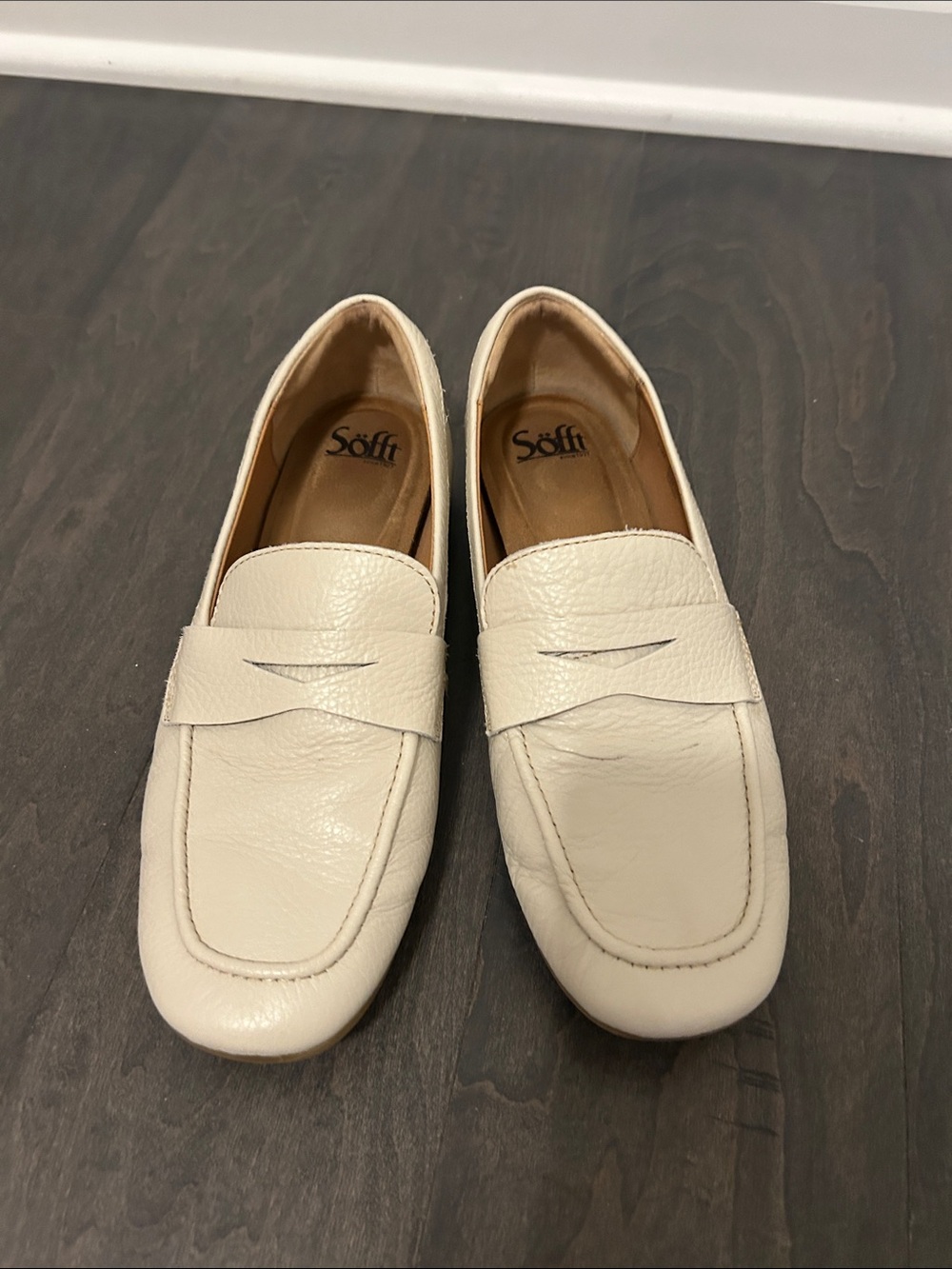 Sofft Allie Leather Penny Loafer, cream, 8.5